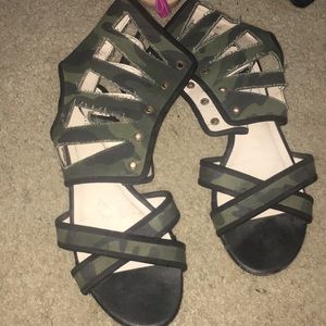 Camo sandals